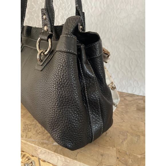 Coach Large penelope F14682 black pebble Leather Satchel BAG PURSE - Picture 4 of 10